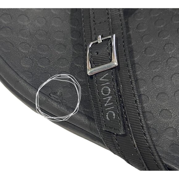 Vionic Tide Flip Flop Sandals Womens 6 Black Silver Buckle Logo Slip On Shoes - Picture 7 of 10